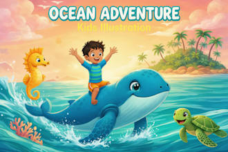 draw captivating children book and storybook illustrations