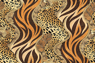 design a seamless repeating pattern design of animal print