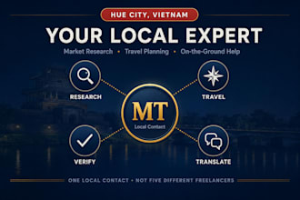 be your local expert in hue city and vietnam for research and travel
