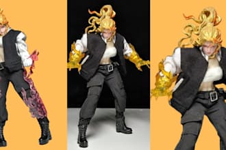 create realistic 3d character sculpting model for games