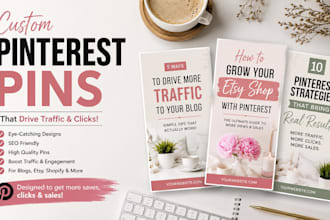 design pinterest pins for blogs etsy and shopify