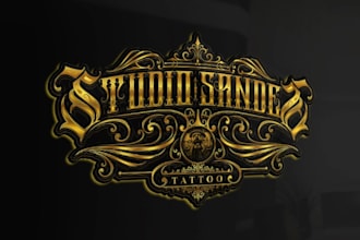do vintage hand lettering hipster tattoo and victorian logo design