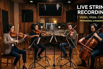 record professional live violin, cello, and string quartet