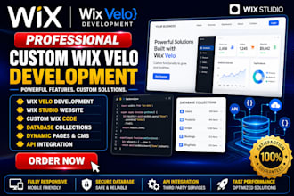 develop custom wix velo wix velo code wix studio website wix code and database