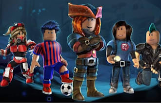 design stylized low poly roblox characters and npcs