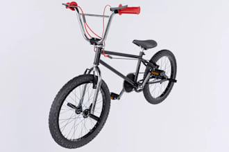 design 3d bmx bike, ebike cad model and manufacturing ready bike frame