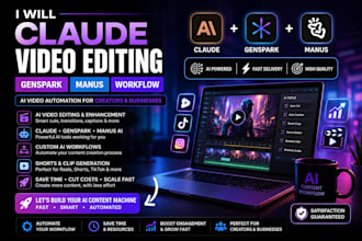 claude video editing claude genspark manus workflow claude youtube clip ai video