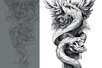 design a modern and minimalist tattoo design