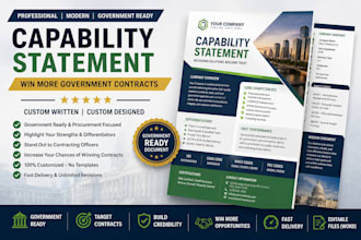 create a professional federal capability statement for government contracts