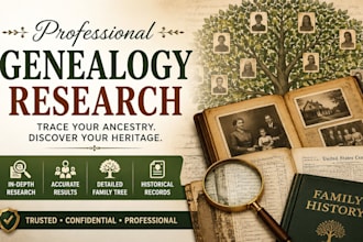 do professional genealogy research and build your family tree