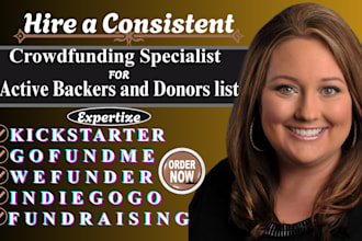 do crowdfunding backers list for kickstarter gofundme indiegogo promotion