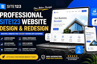 do site123 website design, redesign or fix site 123 website, SEO optimization
