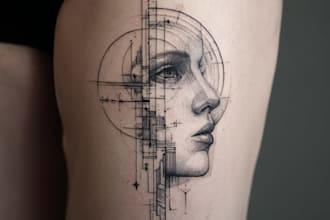 design a modern and minimalist tattoo design