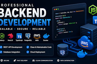 develop backend apis using nodejs and typescript