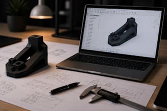 do professional fusion 360 cad design and 3d printing prep