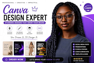 create editable canva templates and branded social media designs