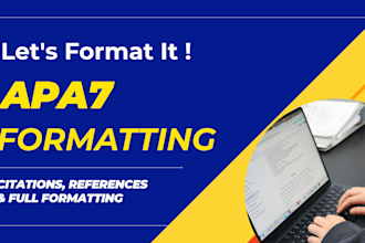 format and edit your document into apa 7th edition