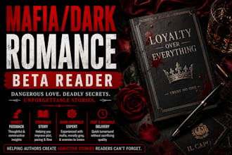 be your mafia romance beta reader with honest feedback