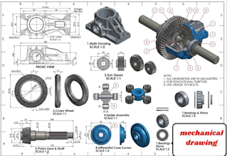 create mechanical drawings, technical drafting, and engineering drawings