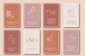 design printable affirmation cards prayer journal 3d box mockups etsy card decks