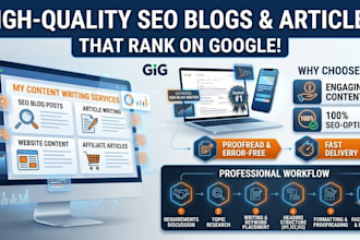 l write SEO blog posts and articles that rank google