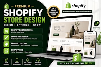 design shopify store shopify dropshipping, shopify redesign, product listing
