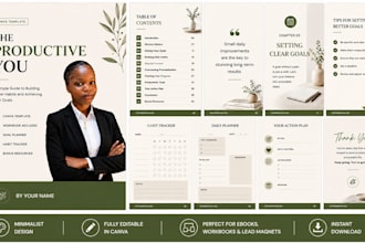 design a professional canva ebook and PDF guide