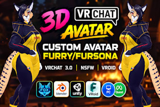 create vrchat avatar vrc furry avatar anime vr character model furry nsfw avatar