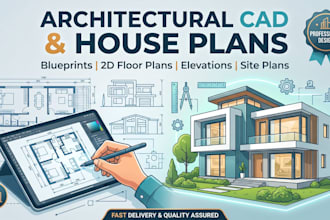 create house plans, blueprints, and architectural cad drawings