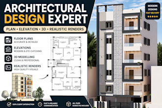 do autocad 2d floor plan, 3d floor plan design and architectural 3d render