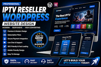 create professional iptv website for iptv services