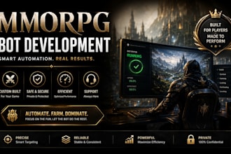 develop advanced game automation and anti cheat systems for mmos