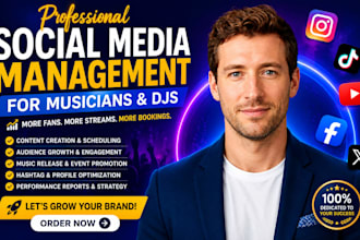 be social media marketing and management for djs and music artist promotion