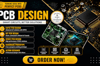 do multilayer pcb design, circuit layout, and embedded firmware code esp32 pcb