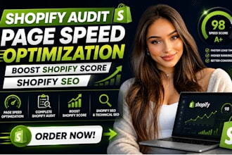 do shopify audit on page speed optimization, boost shopify score, shopify seo