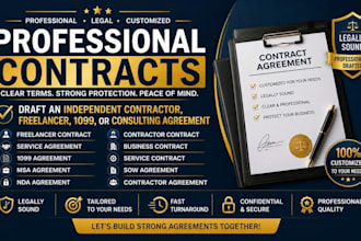 draft an independent contractor, freelancer, 1099, or consulting agreement