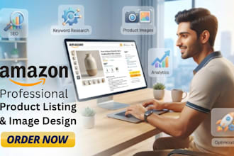 create SEO optimized amazon product listings and professional images