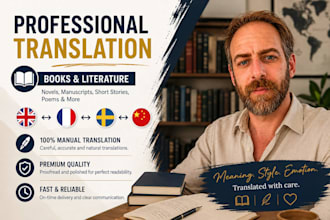 translate into english, french, swedish and chinese