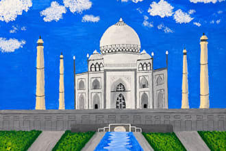 create a custom handmade painting delivered as digital printable art