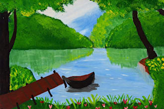 create a custom handmade painting delivered as digital printable art