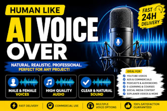 create natural human like ai voice over