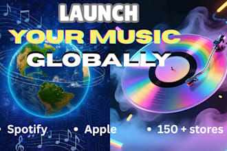 launch your music globally spotify apple music  150 stores worldwide