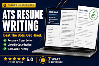 write an ats optimized resume as your former HR recruiter