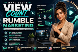 promote rumble video organically for USA views subscribers and channel growth