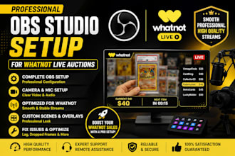 configure obs studio for whatnot live auctions