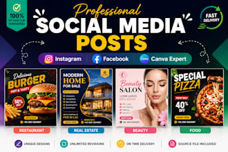 canva social media post and banner design
