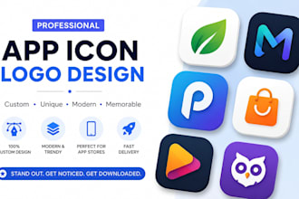 design a professional app icon logo for ios and android