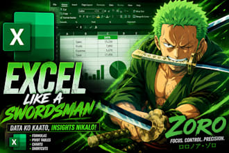 do any microsoft excel task professionally
