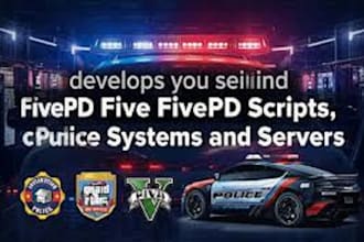 develop fivepd, lspdfr and nopixel inspired police rp server for fivem