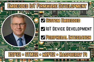 develop embedded iot firmware esp32 stm32 nrf52 raspberry pi ble mqtt lora rtos